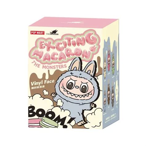 A Blind Box Popmart Labubu The Monsters Etciting Macaron Plush Series