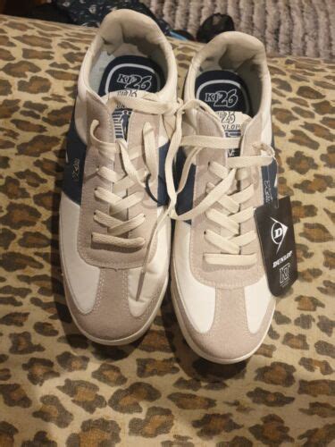 Dunlop Kt26 Grey White Blue Shoes Mens Us 9 Sneakers Rare Brand New