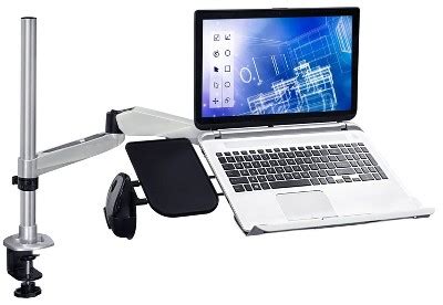 Mount-it! Laptop Desk Stand Mount Organizer W/ Mouse Pad Up To 17 In ...