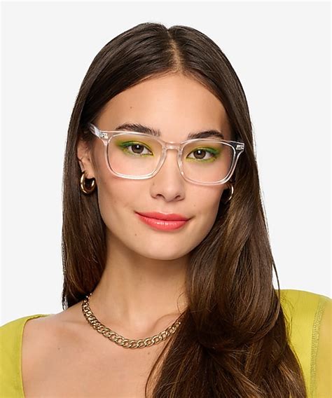 Uptown Square Clear Full Rim Eyeglasses Eyebuydirect Canada