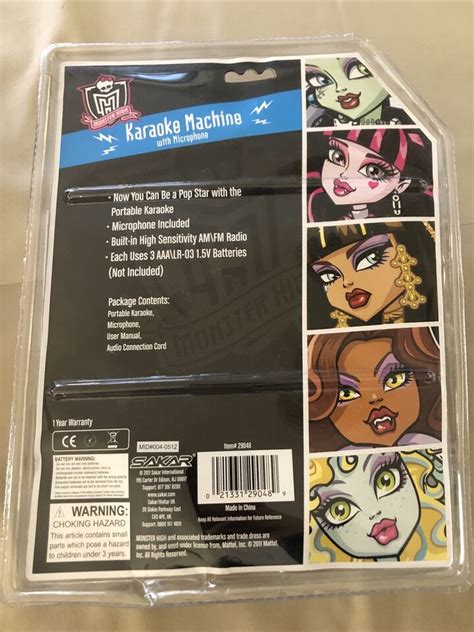 Monster High Karaoke Machine Ebay