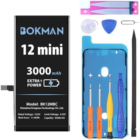 Bokman Battery 3000mAh For IPhone 12 Mini Li Ion Polymer Battery High