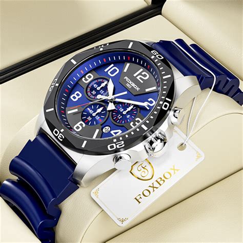 LIGE Sub Brand FOXBOX Fashion Men Watch Casual Military Sport