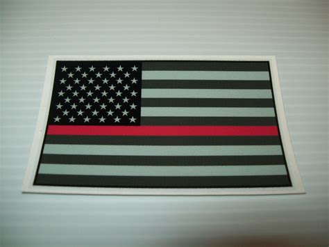 American Flag Red Stripe Decal 2.5″ x 4″ – Shrader's Goods