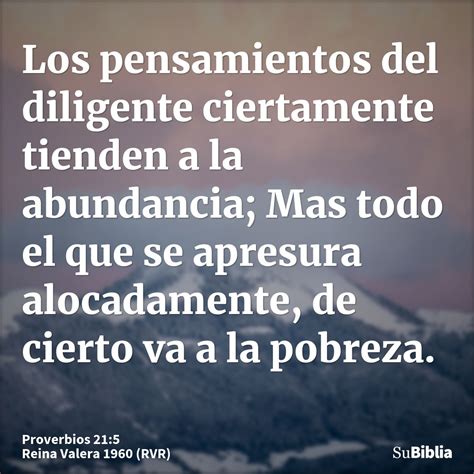 Proverbios 21:5 - Biblia
