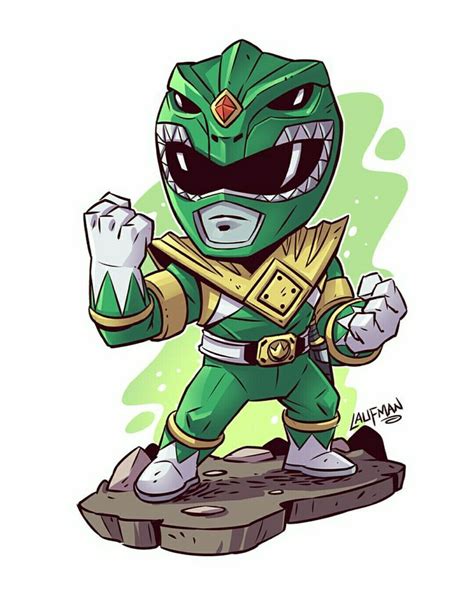 Power Rangers Ranger Green By Derek Laufman Personagens Chibi