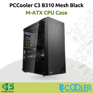 Jual Casing PC Gaming PCCOOLER C3 B310 Mesh Black 4x RGB Fan M ATX