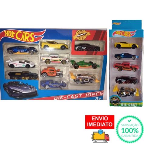 Kit Carrinhos Hot Cars Miniaturas Estilo Colecion Vel Escorrega O Pre O