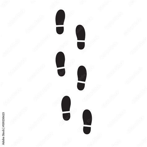 Trail Of Shoe Print Step By Step Sign Icon Footprint Shoes Symbol