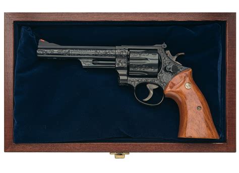 Factory Engraved Smith And Wesson Model 29 2 Double Action Revolver With Case