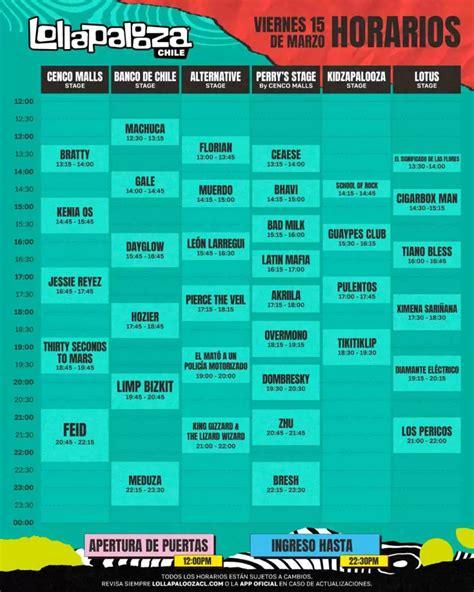 Lollapalooza Schedule Paige Laurella