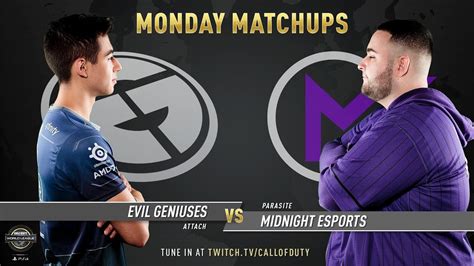 Evil Geniuses Vs Midnight Esports Cwl Pro League Division A