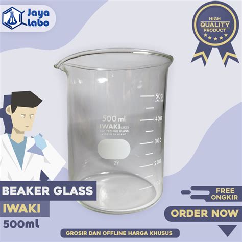 Jual Iwaki Beaker Glass Vol Ml Gelas Kimia Gelas Piala Alat