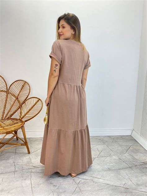 Vestido Longo De Malha Estampa Borboleta Fernanda Ramos