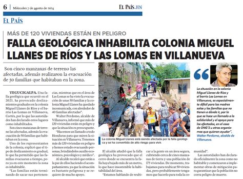 Seproc Pag Falla Geol Gica Inhabilita Colonia Miguel Llanes De