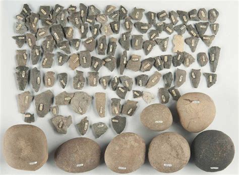 117 Pcs Native American Stone Tools