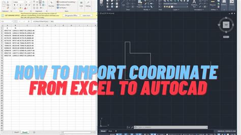 HOW TO IMPORT COORDINATES FROM EXCEL TO AutoCAD YouTube