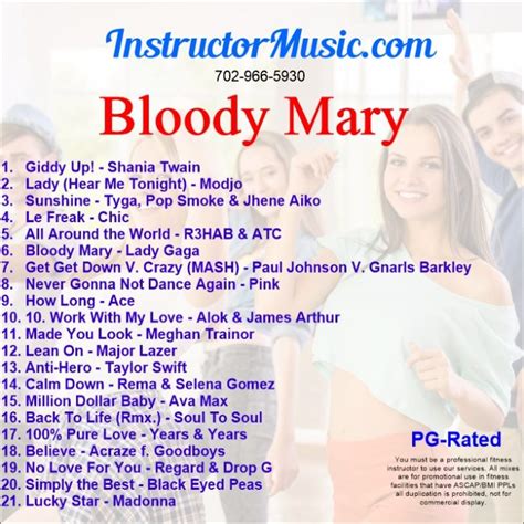 Bloody Mary | Instructor Music | Workout Music | Exercise Music