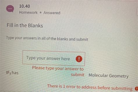 Solved Homework Unanswered Fill In The Blanks Type Chegg