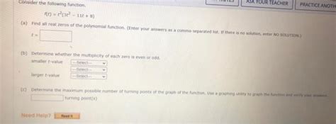 Solved Consider The Following Function F T T Le