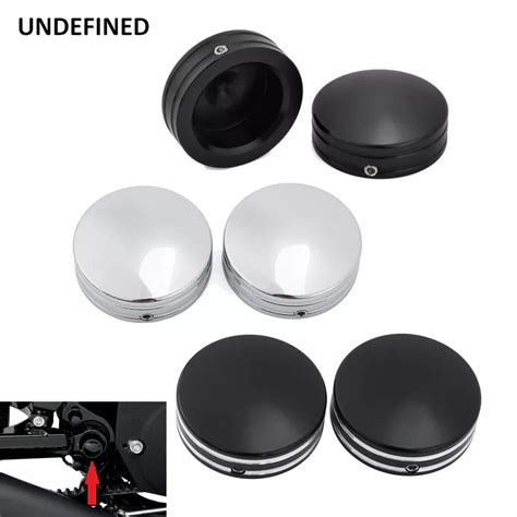 Swingarm Pivot Cover Black Motorcycle Axle Covers Caps Kits For Harley