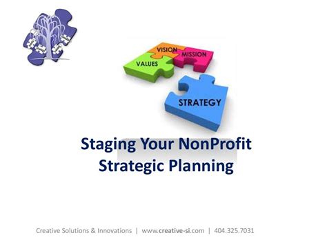 Staging Your Nonprofit Strategic Planning