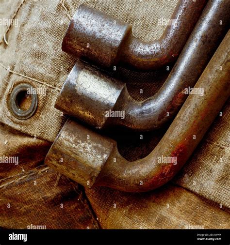 Set Of Box Spanners Old Tools France Stock Photo Alamy