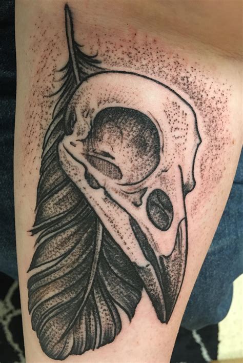 Bird Skull Done By Jerome At Steady Tattoo Minneapolis Minnesota Dad