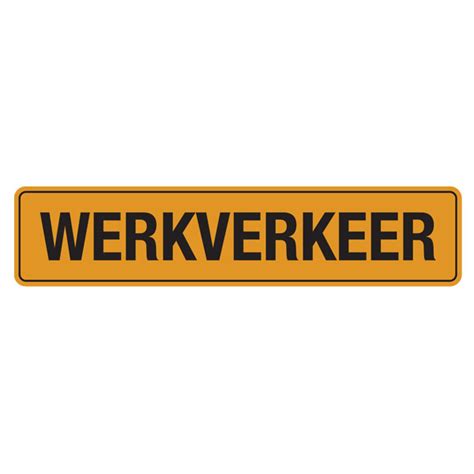 Een Sticker Werkverkeer Geel 1500x300mm Nodig