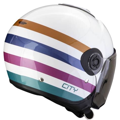 Casco Jet Scorpion Exo City Ii Evo Bee Bianco Verde Oro