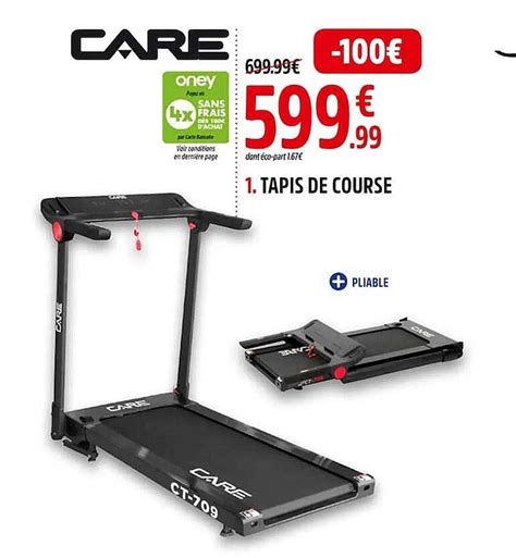 Promo Tapis De Course Care Chez Intersport