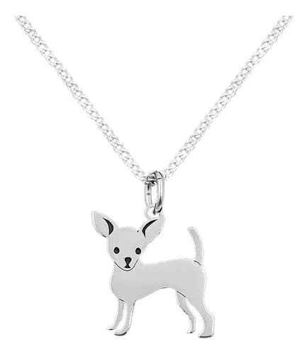 Dije Y Cadena Perro Chihuahua Calado Plata 925 Envio Gratis Meses Sin