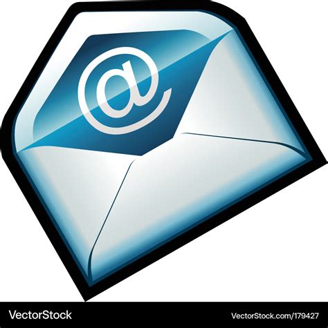 Blue email icon Royalty Free Vector Image - VectorStock