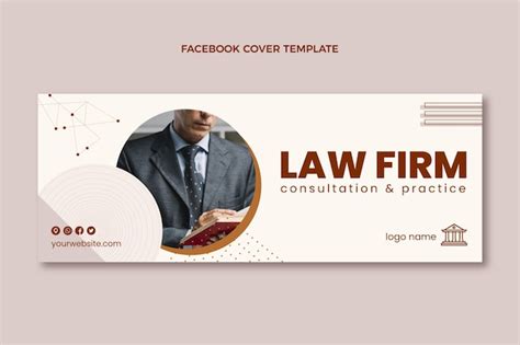 Free Vector Flat Law Firm Social Media Cover Template