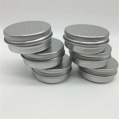 30ml Aluminum Tin Jars Cosmetic Sample Metal Tins Empty Container Bulk Round Pot Screw Cap Lid