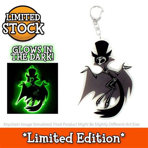 The Glow In The Dark Keychain Has An Image Of A Skeleton On It