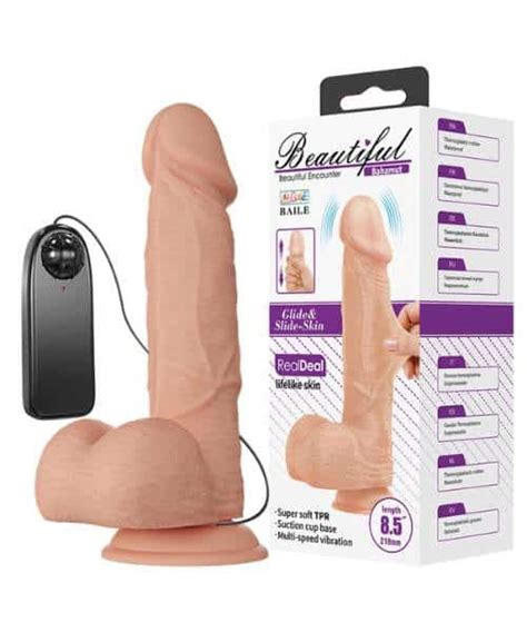 Pênis Vibrador 21 cm Ventosa Macio e Flexível Imagination Sex Shop