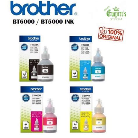 Brother BT6000 BT5000 Combo Set Original Ink Bottle Bk C M Y For T300