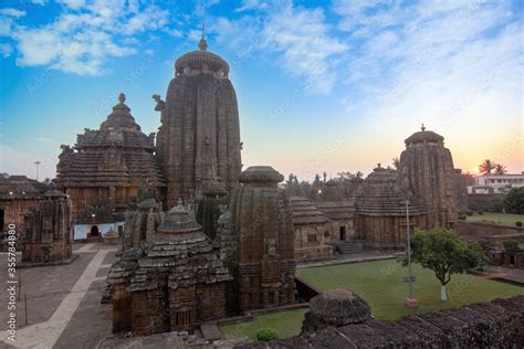 11th Century AD Lingaraja Hindu Temple Ornately Carved Buildings