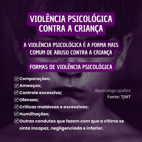 Viol Ncia Psicol Gica Contra A Crian A Psic Logo Marcos Spallini