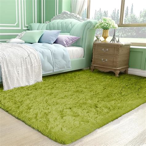 Amazon Ophanie X Green Grass Rug Bedside Preppy Dorm Area Rug