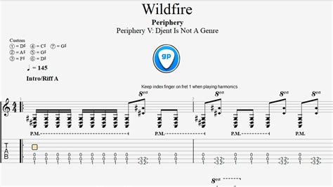 Periphery Wildfire Guitar Tab YouTube