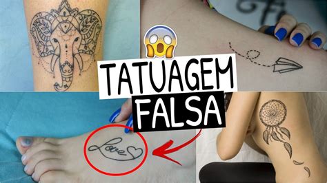 COMO FAZER TATUAGEM FALSA QUE PARECE REAL Em Casa E Sem Gastar Nada