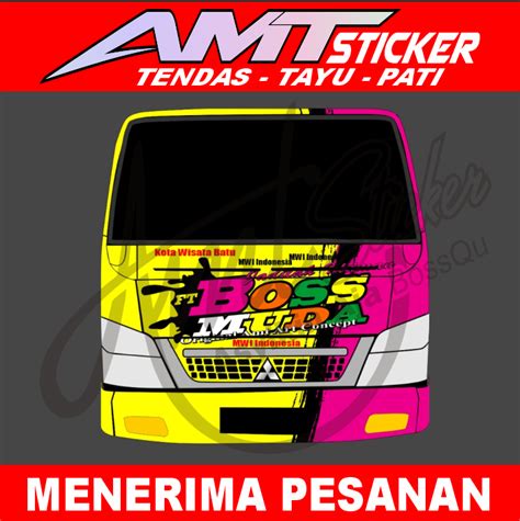 Stiker Decal Cutting Cabin Depan Truk Stiker Variasi Truk Stiker Bos