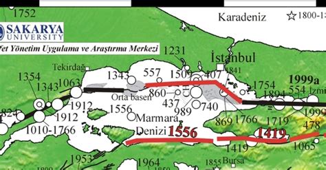 Sakarya Deprem R Sk Har Tasi Sakarya Aktif Fay Hatt Nereden