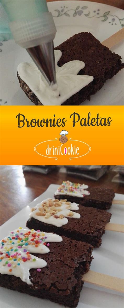 Brownie Paleta Preparar Brownies Y Recortar En Rectangulos De