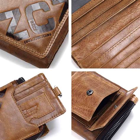 GZCZ Genuine Leather Men S Fashion Wallet Card Holder