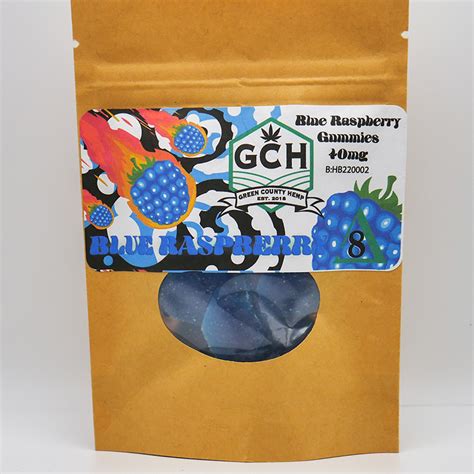 Blue Raspberry Gummies 25mg Delta 8 Thc Green County Hemp