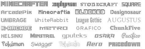 Minecraft Font Style Textcraft