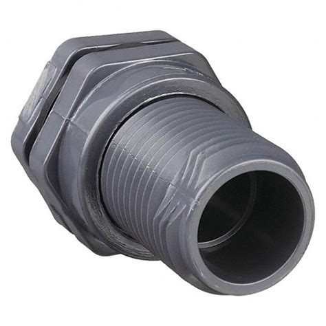 HAYWARD, PVC Body, 1 in Female Socket Inside Connection, Bulkhead Tank ...